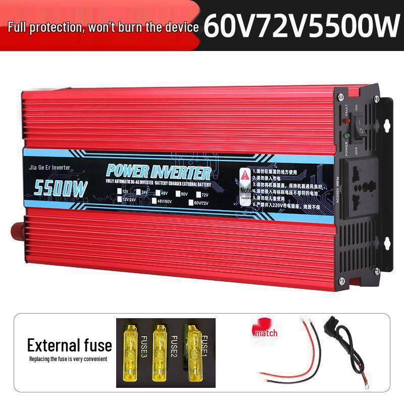 Universal High Power 48V/60V/72V To 220V Inverter for Electric Bicycle Battery and Food Truck