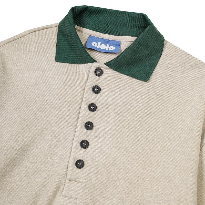 OLOLO Ls Polo De Punto - Oatmeal