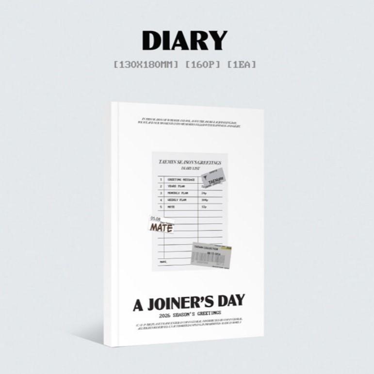 TAEMIN 2026 Season’s Greetings A JOINER’S DAY Official K-Pop Merchandise