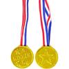 10 piezas de medallas de plástico doradas para niños, premios para fiestas, premios para competiciones escolares, premios para clases, rellenos para piñatas de carnaval