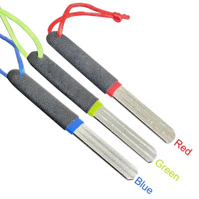 Fishing Hook File Diamond Fishing Hook Sharpening Hone with Double Sided Fine and Medium Grit Double Groove Fishing Accessories
