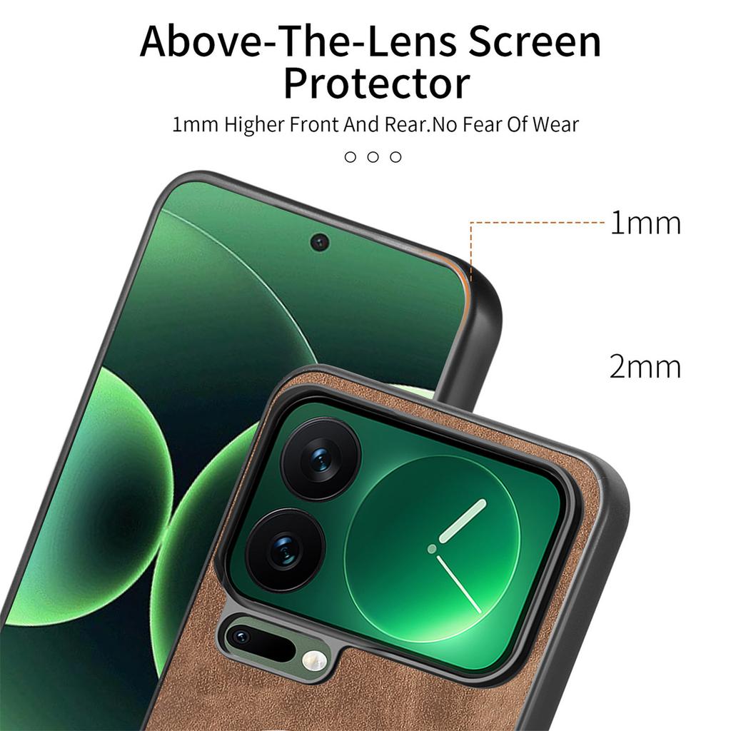 Business 360 Rotating Ring Holder Leather Phone Case For Xiaomi 17 17 Pro Max 17Pro 15T Skin Feeling Kickstand Shockproof Cover