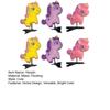 Girl Hair Pin Flocking Cartoon Horse Design Metal Hair Clips Bright Color Decorative Holiday Party Hairpins Hair Accessories