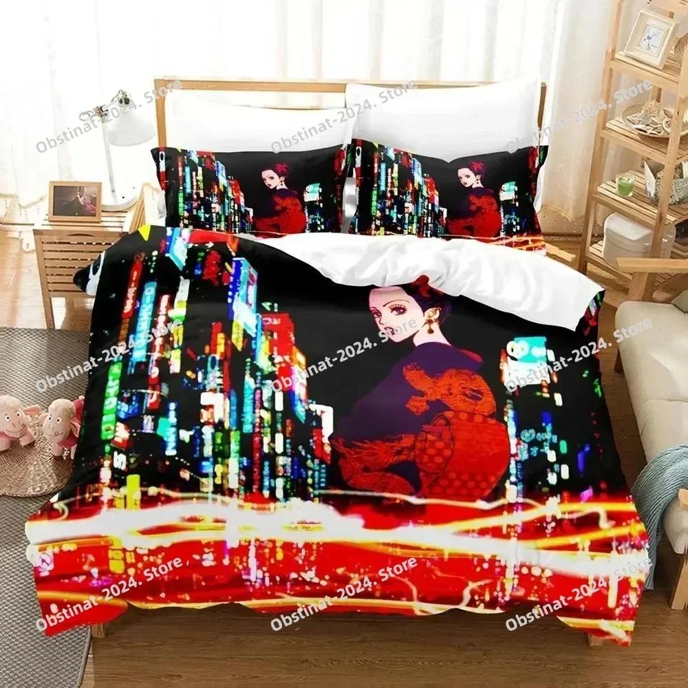 3D Anime Nana Black Stones Bedding Set Printed single Comforter Quilt Bed Cover Duvet Cover Pillow Case 3 Pieces Kids Adult Size
