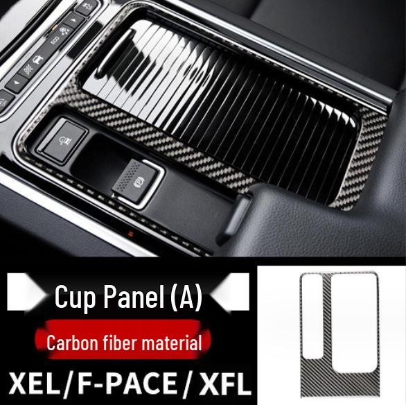 Jaguar F-PACE Carbon Fiber Interior Console & Cup Holder Decorative Sticker