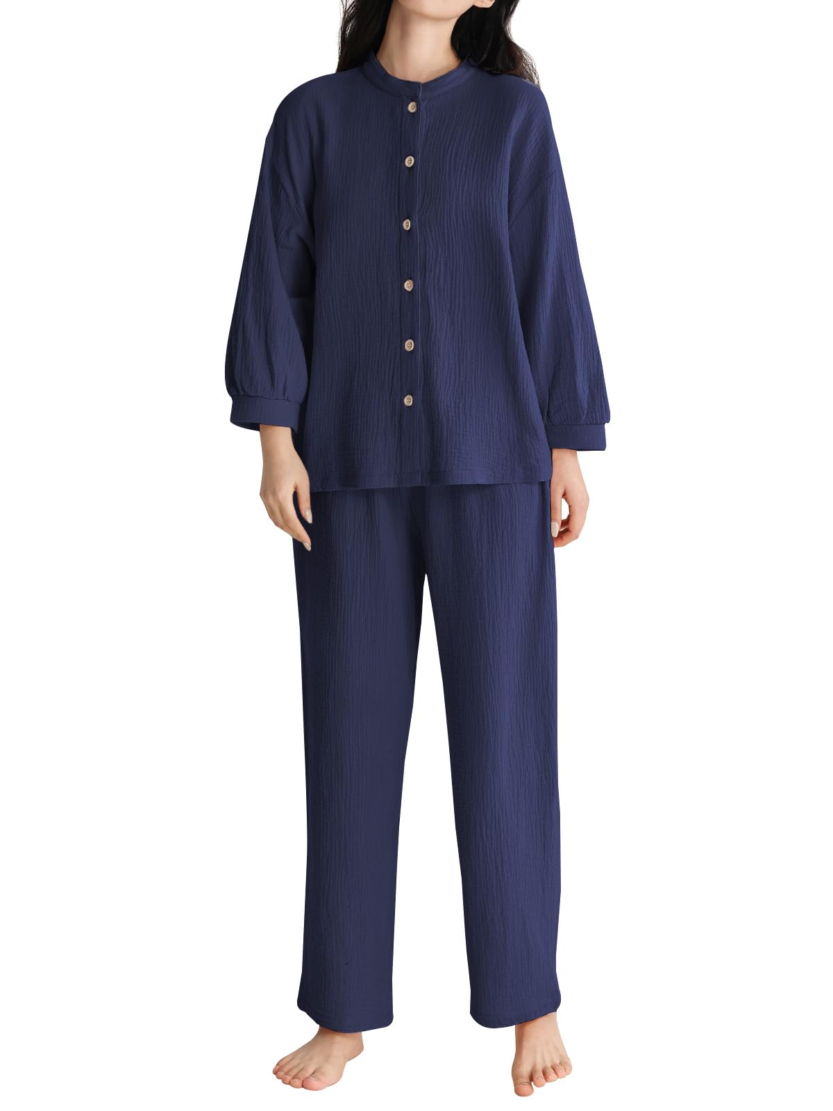 

double layer gauze room top and bottom front sweat gentle on the hospital Day for autumn and winter [Bellislove] Pajamas, 100% cotton, gauze, women s