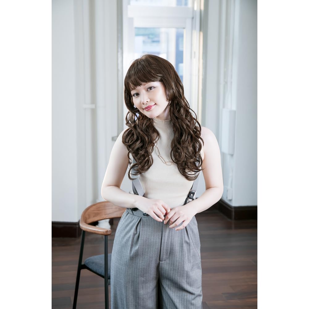 

Присцилла Весь парик Сахарный локон Длинный парик Термостойкий Темно-коричневый A-713