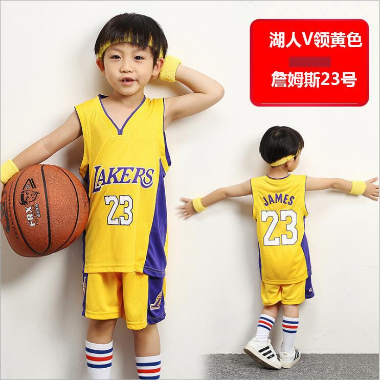 Children's Basketball Suit Boys and Girls Children's Kindergarten Baby Lakers Bulls Jersey Printing Number