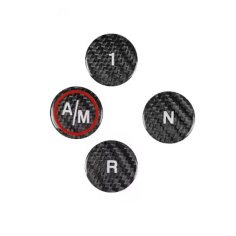 

Car Gear Shift Button Cover Carbon Fiber For Abarth 595 695 Car Interior Accessories Black Color B
