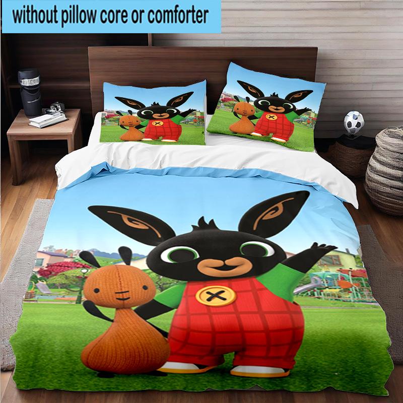 3PCS Bunny And Friends Adventure 3pcs Bedding,Including 3PCS Duvet Cover And 2pcs Pillowcases Perfect for Christmas,Ideal for Bedroom, Dormitory