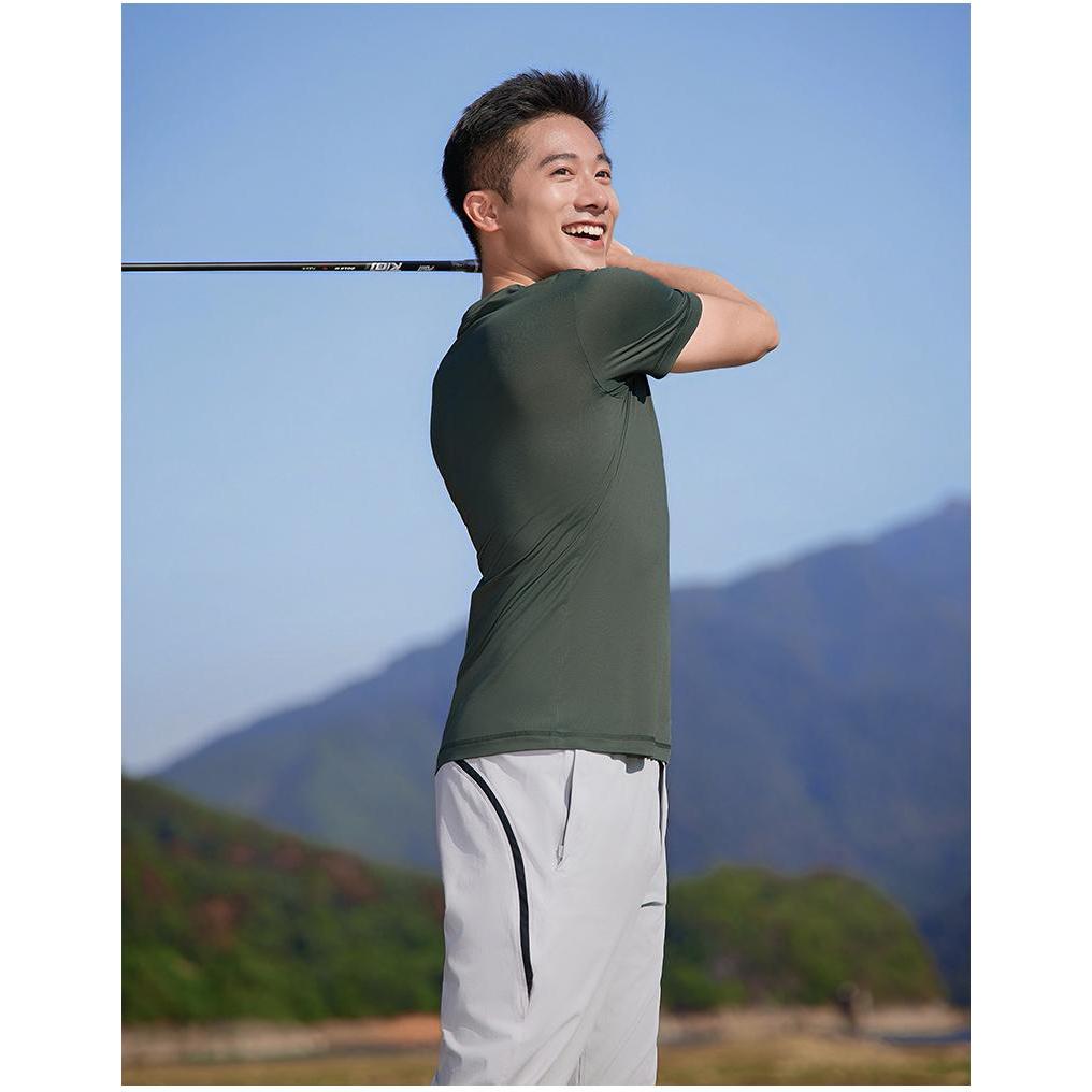 Callaway 2025 Summer Embroidery High-quality Golf Casual Sports Style Solid Color Round Neck Short Sleeved T-shirt