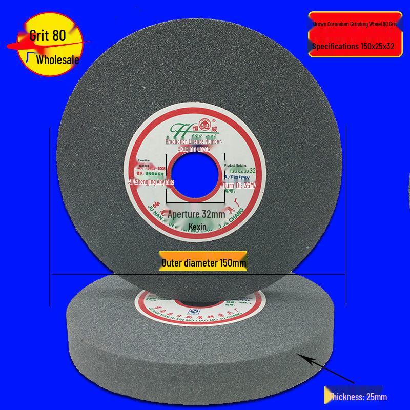 Multi-Material Grinding Wheel: White Corundum, Brown Corundum, Green Silicon Carbide - Perfect for Bench Grinders and Knife Sharpeners