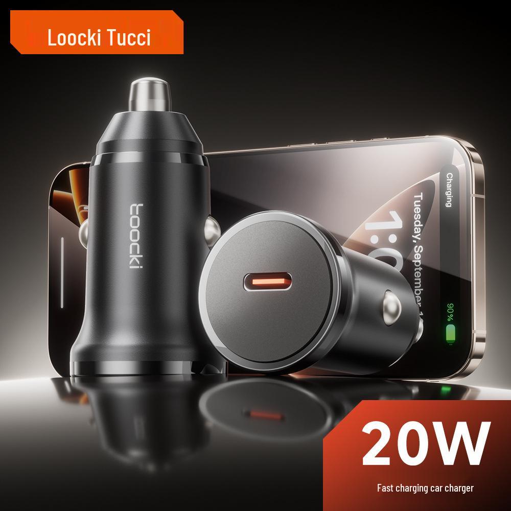 Tuqi Dual USB Car Charger 30W - Fast Charging 20W Converter for Cigarette Lighter Port