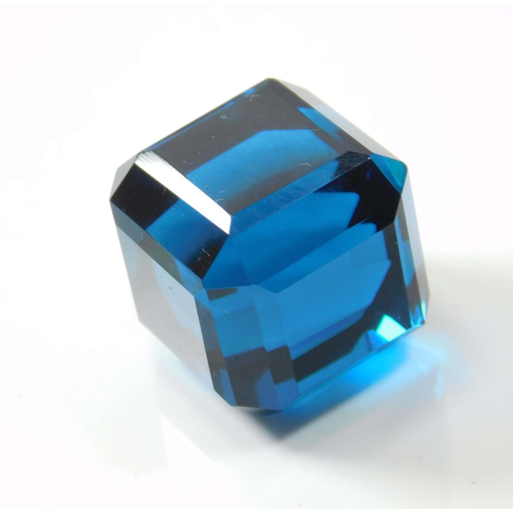 Natural Teal Grandidierite Loose Gemstone 97.55 ct Cube Cut for Jewelry Making and Gem Collections