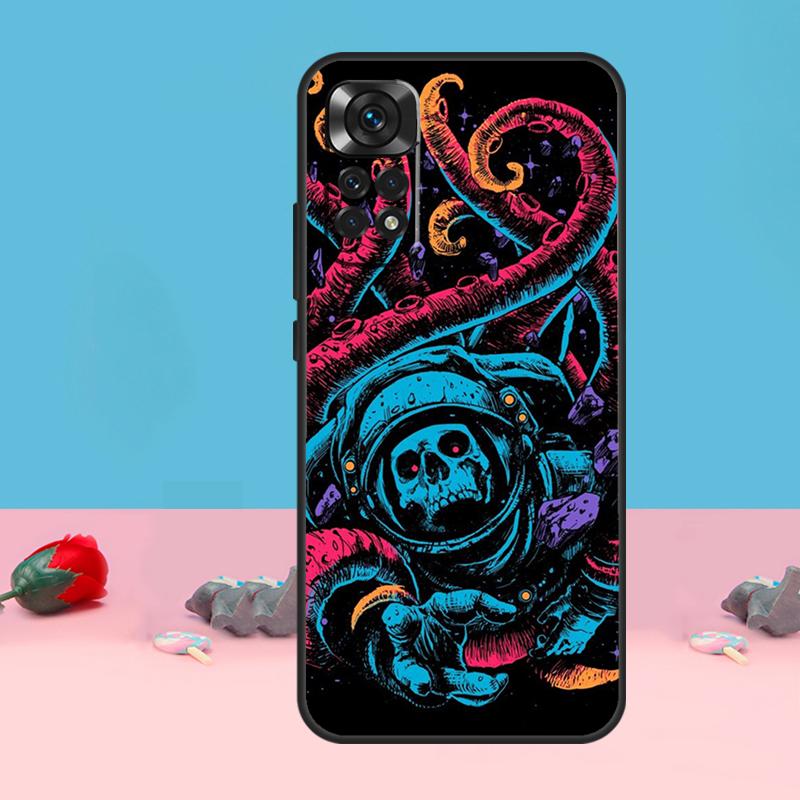 

Чехол-обложка в готическом стиле с изображением черепа для Xiaomi Redmi Note 14 13 12 10 11 Pro 11S 12S Чехол для Redmi 15 15C 10C 12C 13C 14C Redmi Note 14 5G
