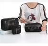 3Pcs Set Women Mesh Cosmetic Bag Travel Storage Makeup Bag Organizer Female Make Up Wash Pouch Portable Toiletry Beauty Case