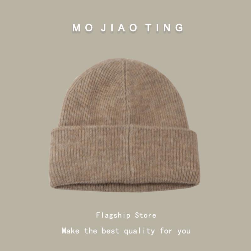 Classic Style Korean Beanie For Women Premium Cotton Knit Warm Hat Winter
