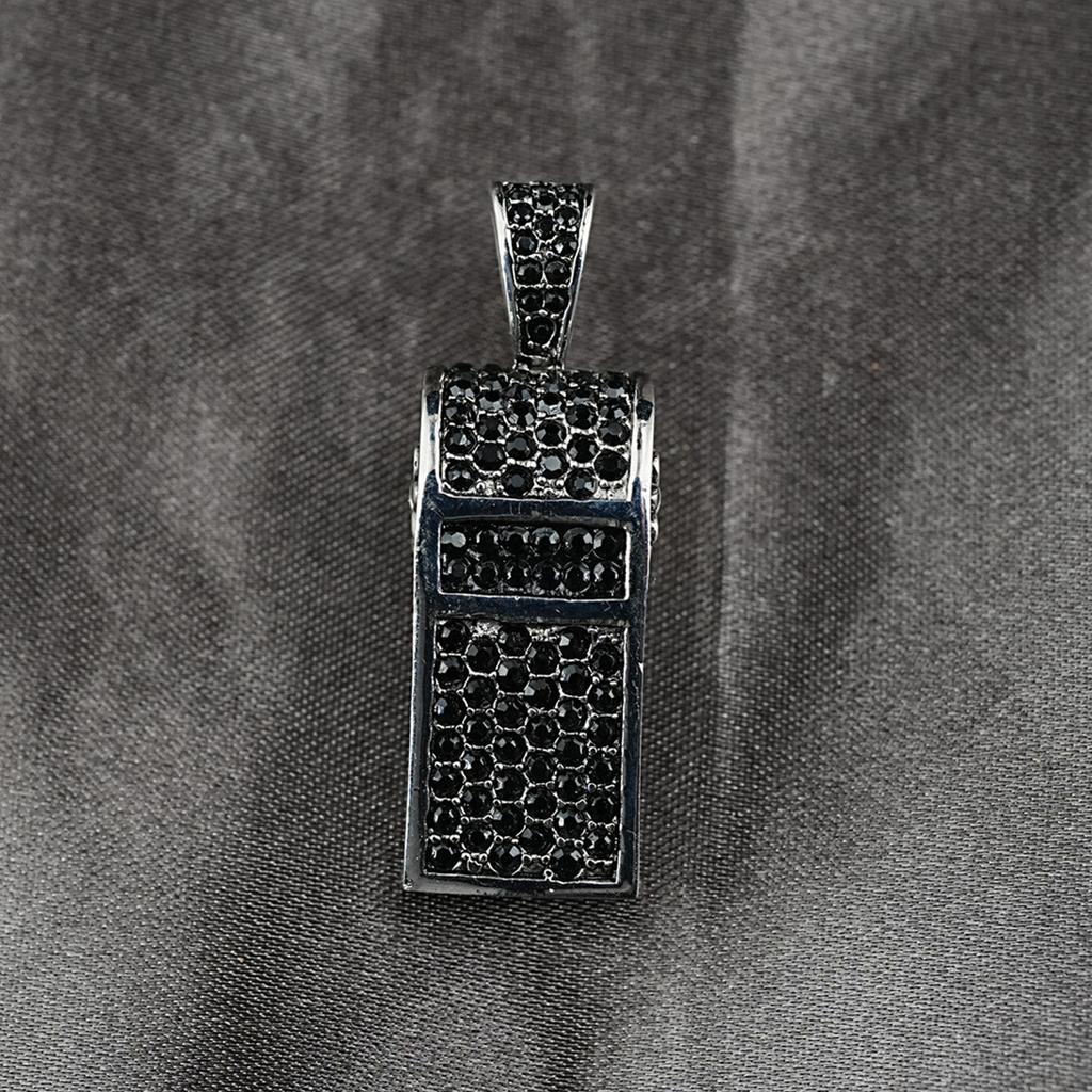 Crystals Rhinestones Whistle Necklaces Titaniums Steel Chain Loud Crisp Sound Coaches Referee Training Accessory