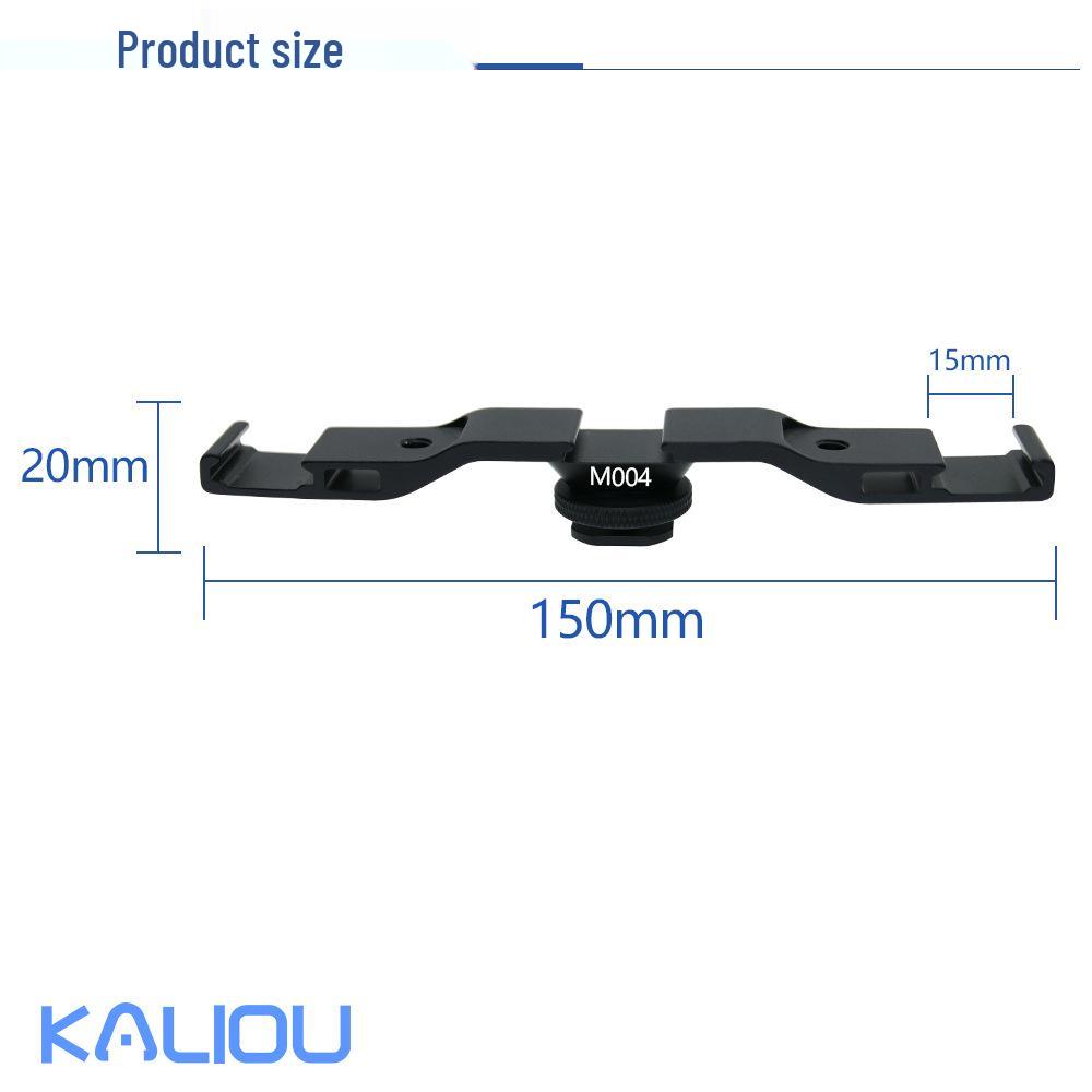 Tripod Mount with Long Horizontal Bar, Flash Hot Shoe, Multi-Position Phone Holder, and Fill Light Bracket