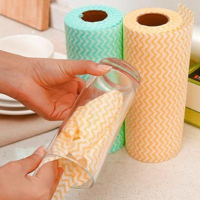 Gant de toilette de cuisine utile, Type cassé, tissu Non tissé, conception ondulée, chiffon de nettoyage, fournitures ménagères