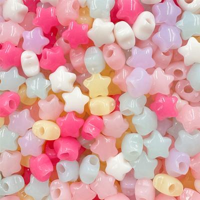 10pcs 13.6mm Beaded Materials For Bracelet Earring Five-pointed Star Jelly Color Loose Beads Jewelry Accessories DIY Acrylic Making