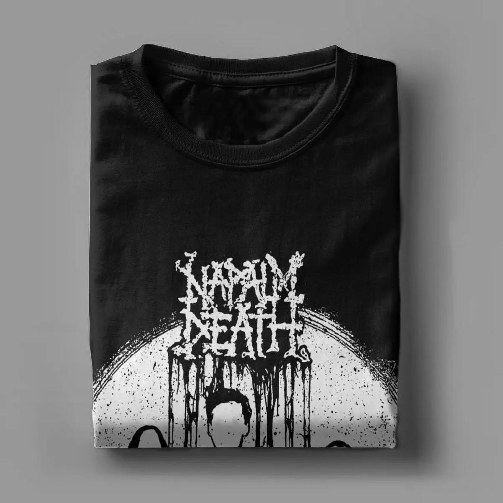 Napalm Death T Shirts Men's Pure Cotton Unique T-Shirt Crewneck Tees Short Sleeve Tops Plus Size