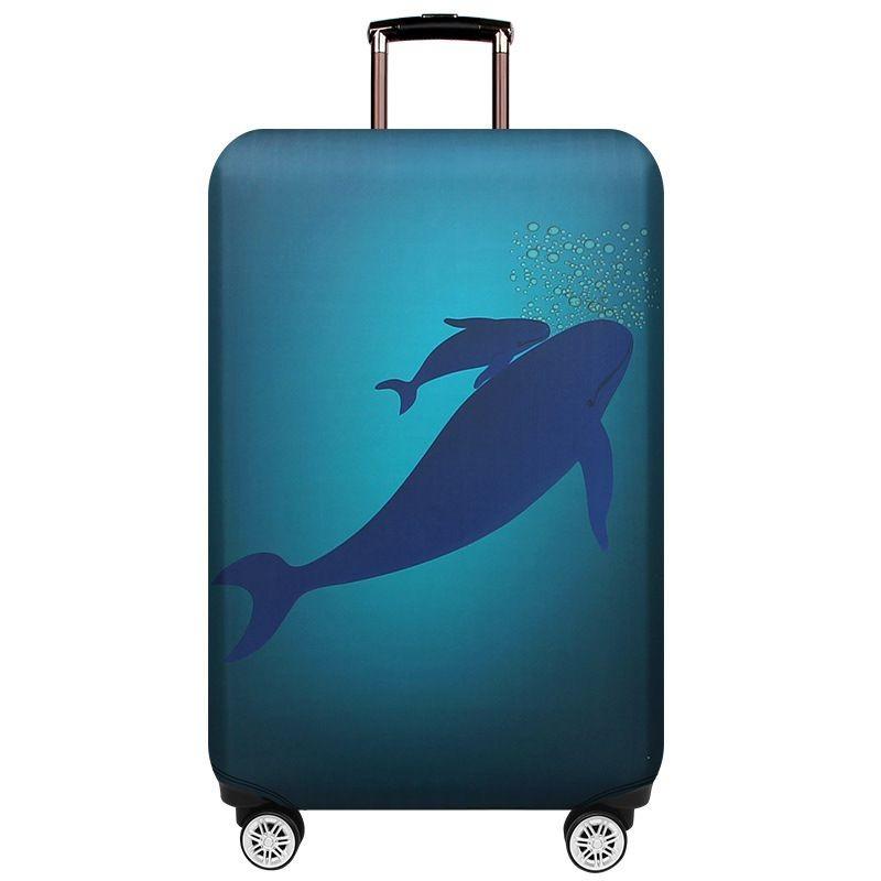 Luggage Case Thin Protective Cover Cartoon Pattern Trolley Travel Leather Box