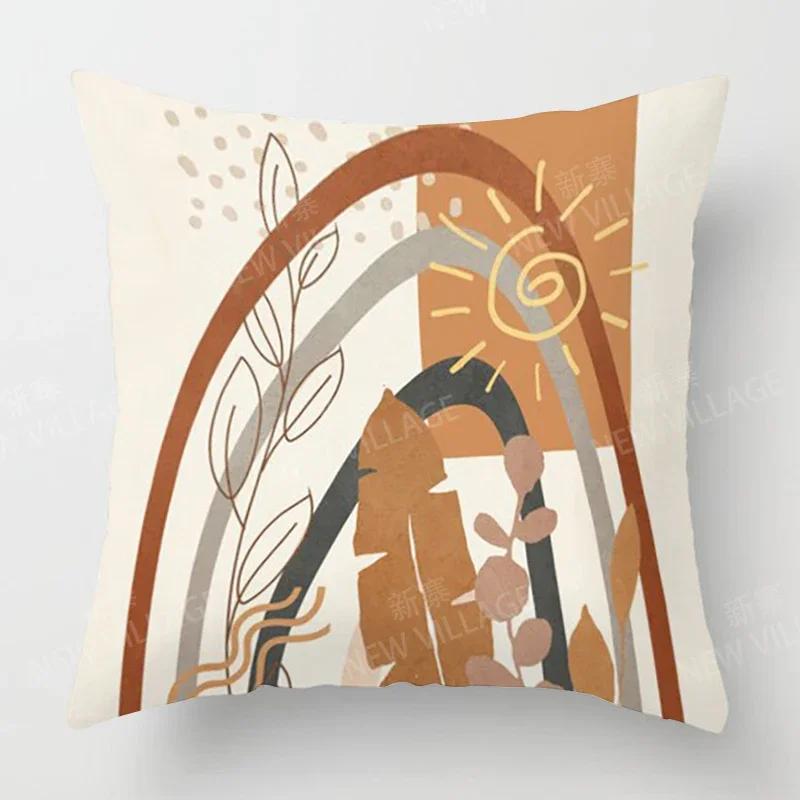 Nordic Fall Home Decor Autumn  Throw Pillow Cover Sofa Cushion Cover Velvet Modern    Morandi
