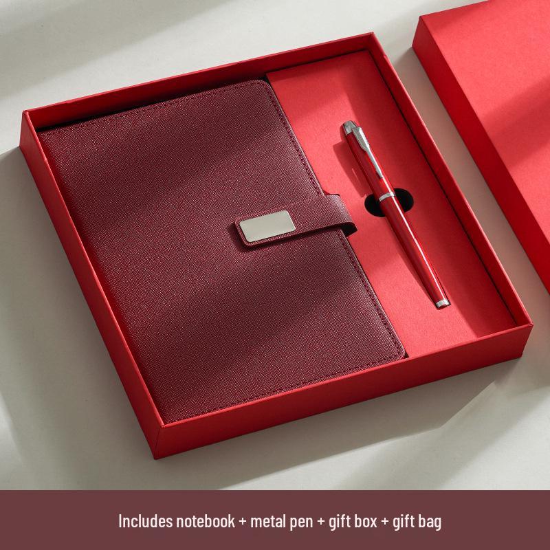A5 Custom Logo Notebook Gift Set - High-Quality Meeting Minutes Book and Business Souvenir