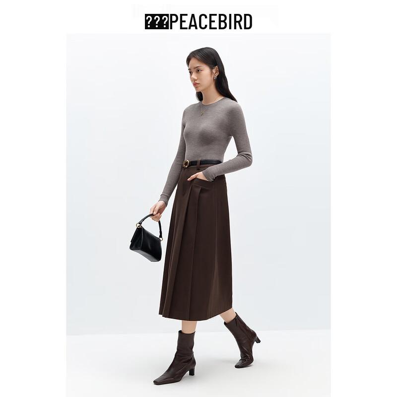 PEACEBIRD Women's Pleated A-Line Midi Skirt