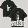 Spotted Dog for Fan Gift Washed T-shirt Men Women Harajuku Oversized Unisex Short Sleeve Streetwear High Quality Couples