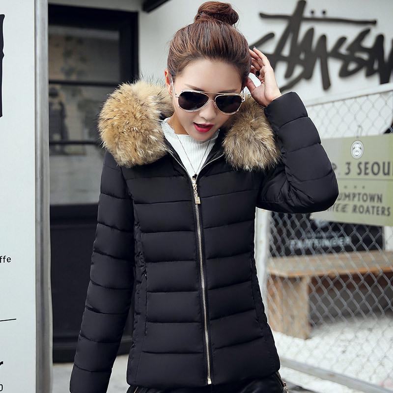 Korean Style Women's Short Slimming Cotton Padded Jacket - Autumn/Winter Outerwear for Cold Protection