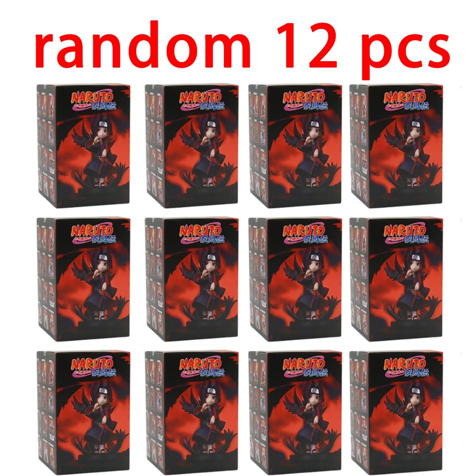 12Pcs Anime Naruto Shippuden Akatsuki Arc Series Blind Box Figures Toys Mystery Box Surprise Ornament Christmas Halloween Gifts