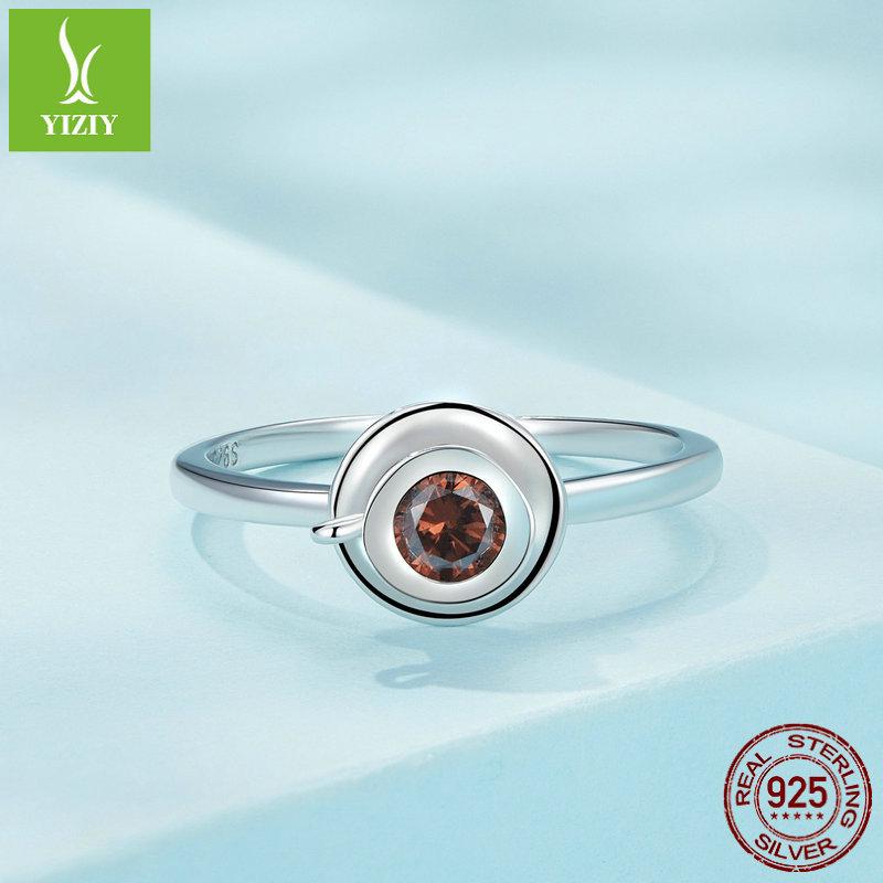 S925 Sterling Silver Coffee Cup Open Ring, Casual Three-Dimensional Adjustable Index Finger Ring