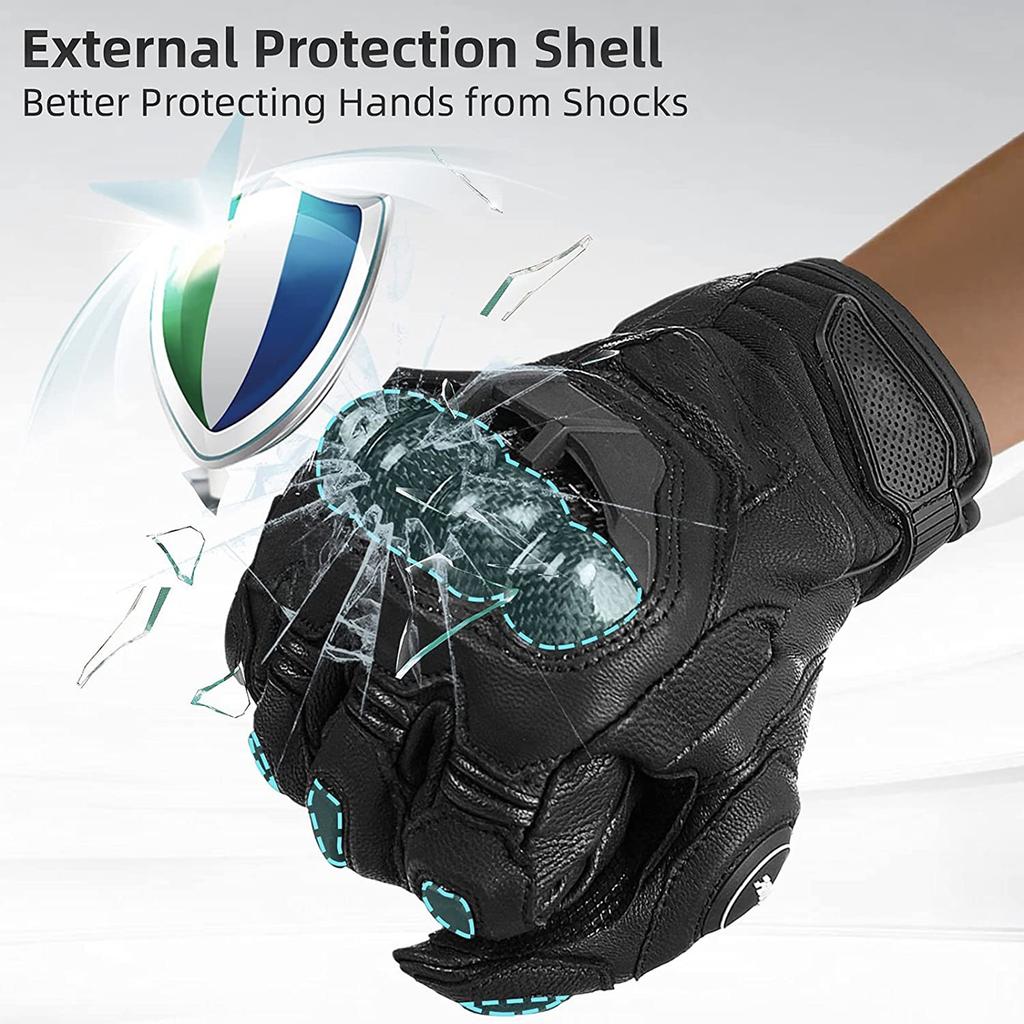 Motorcycle Racing Gloves PU Leather Waterproof Touchscreen Gloves for ATV Driving Motorbike Road Racing Gloves Men Winter Gloves