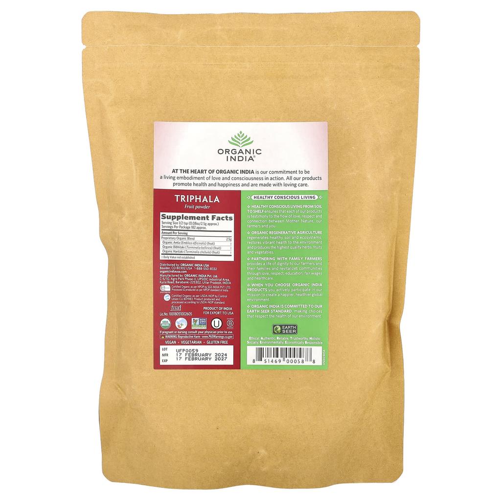 Triphala, Fruit Powder, 454G(16Oz)