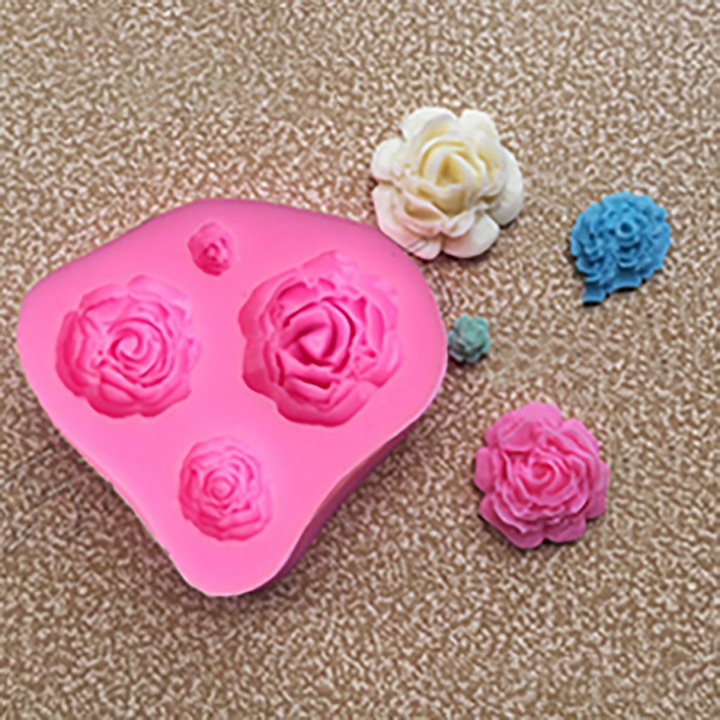 Silicone  Valentine's Day Rose Flower Heart Shape Chocolate Cake Baking Tool