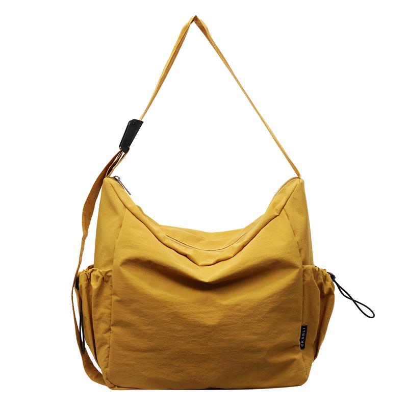 Versatile Large Capacity Solid Color Crossbody Tote Bag for Daily Commute