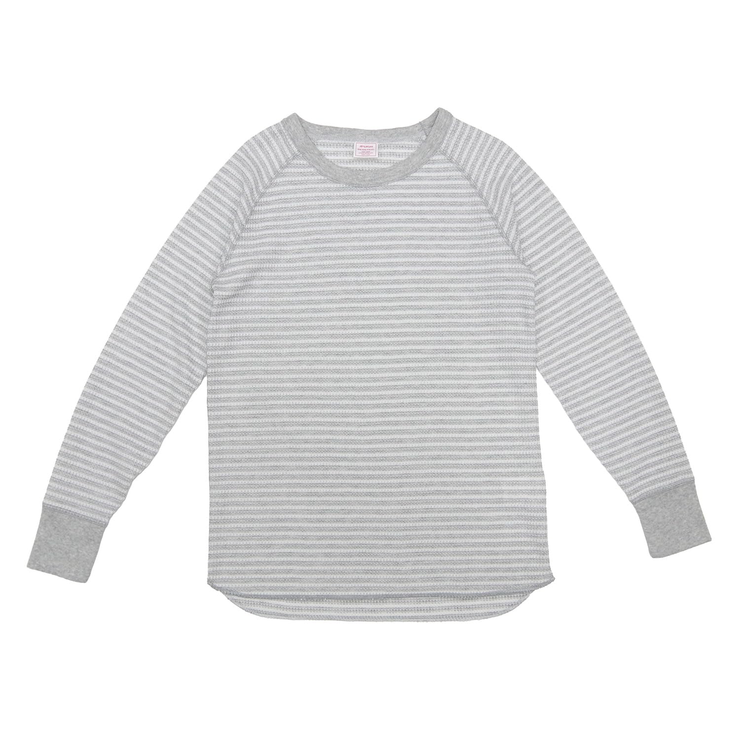 

Waffle Border Long Sleeve Crew T 15 Heather Gray x White [JE Morgan] (pack included) Women s