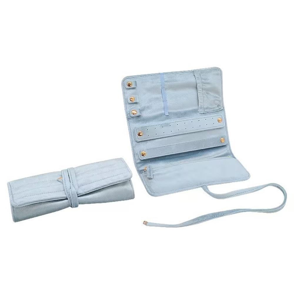 Lace Up Jewelry Storage Bag Bracelet Necklace Velvet Jewelry Holder  Outdoors