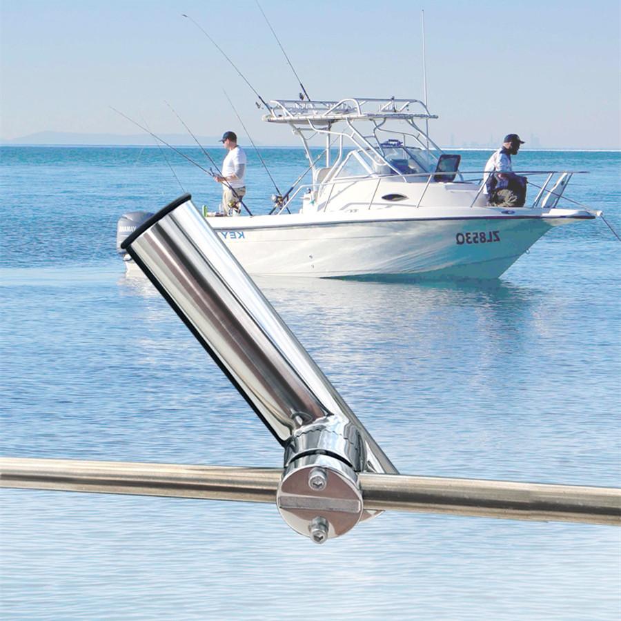 Boat Accessories High quality large pipe clamp Marine Stainless Steel Fishing Rod Holder Rail Mount rod pod Yacht
