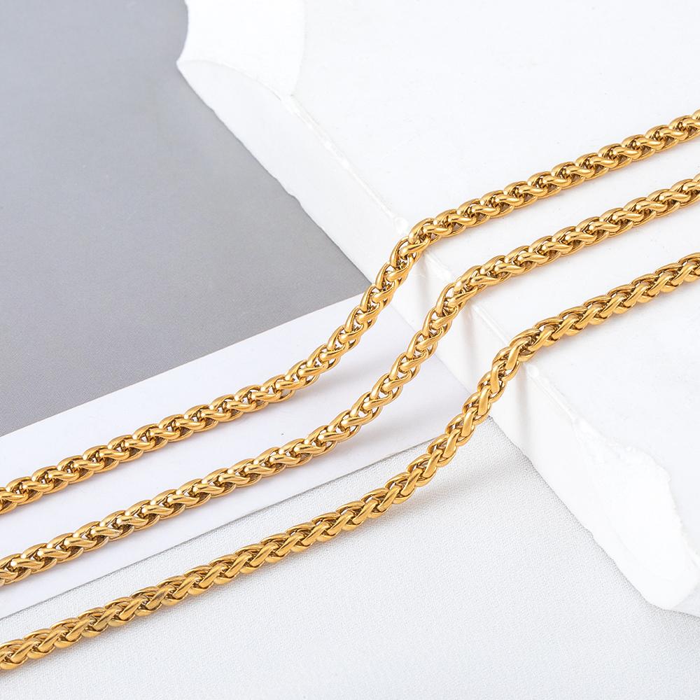 2Meters Multi-Style Stainless Steel Gold Color Link Chain for DIY Women Man Bracelet Necklace Chains Jewelry Making Accessories