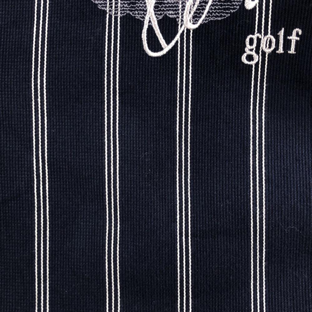 KENZO 90s Made in Japan Old Striped Embroidery tailored jacket Navy golf Women Used