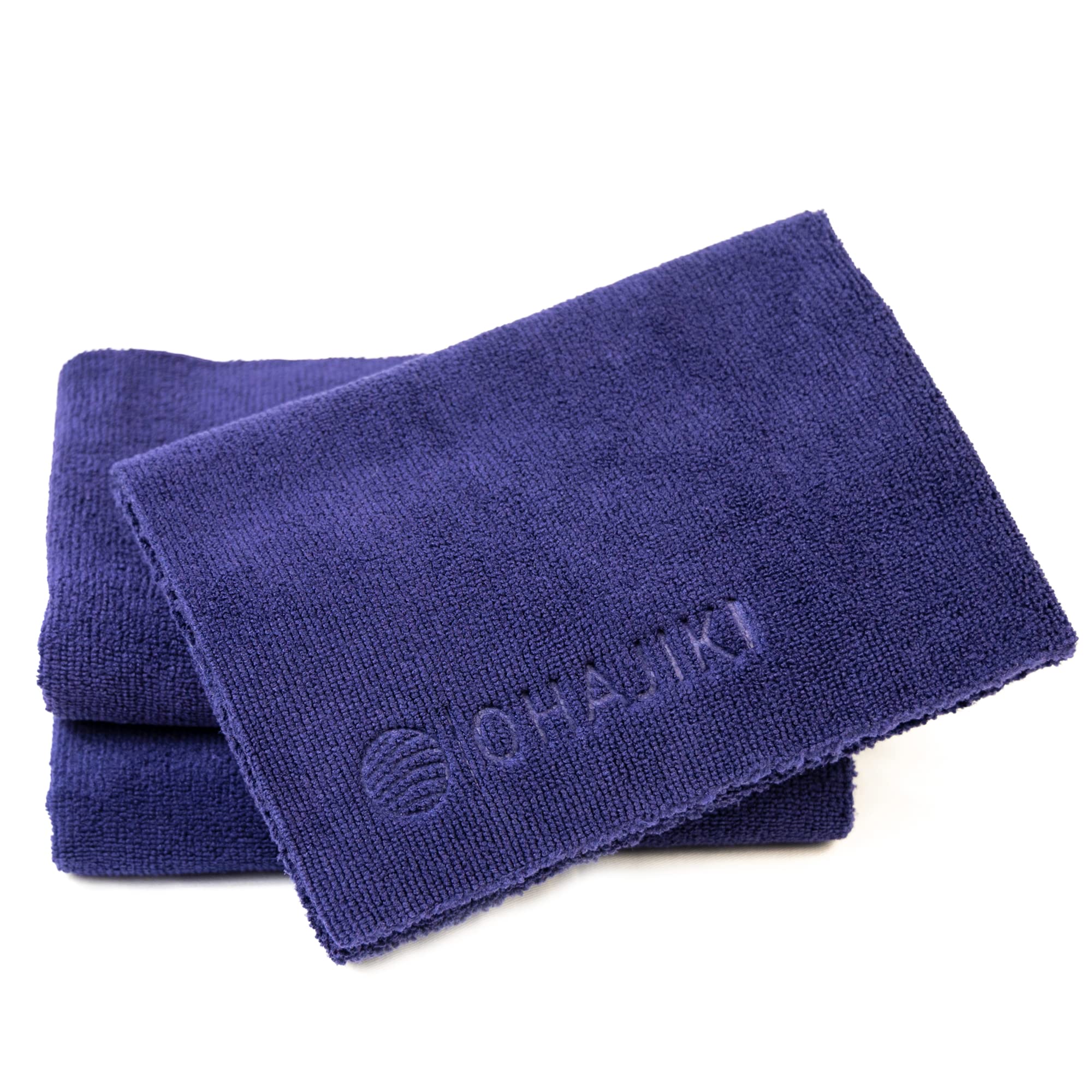 

OHAJIKI Thick Car Wash Cloth, Microfiber Towel, Wiping, Absorbent, No Border, Set of 3,
