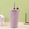 Creative Travel Insulated Tumbler 600ML Vacuum Insulated Stainless Steel Thermal Mug with Straw BPA Free Insulated Water Bottle
