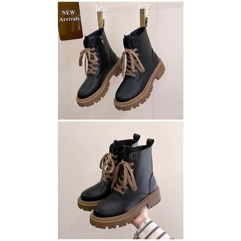 Retro krátké kozačky v britském stylu pro ženy na běžné nošení