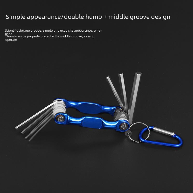 Klappbarer Sechskant-Flachkopfschlüssel-Satz