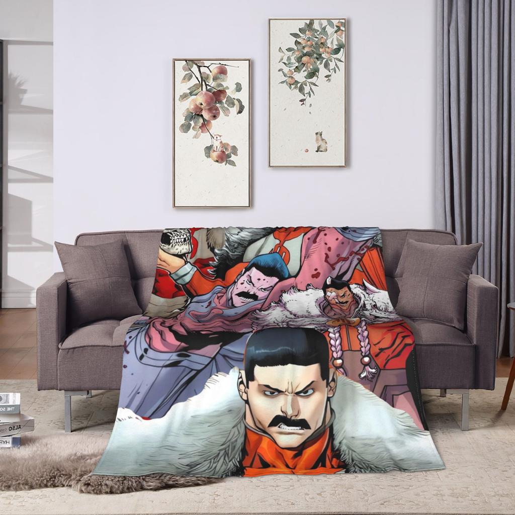 Invincible Thragg Blanket  Soft Warm Fashion Plush Throw Blanket For Outdoor Travel Flannel Bedspread Bed Cover