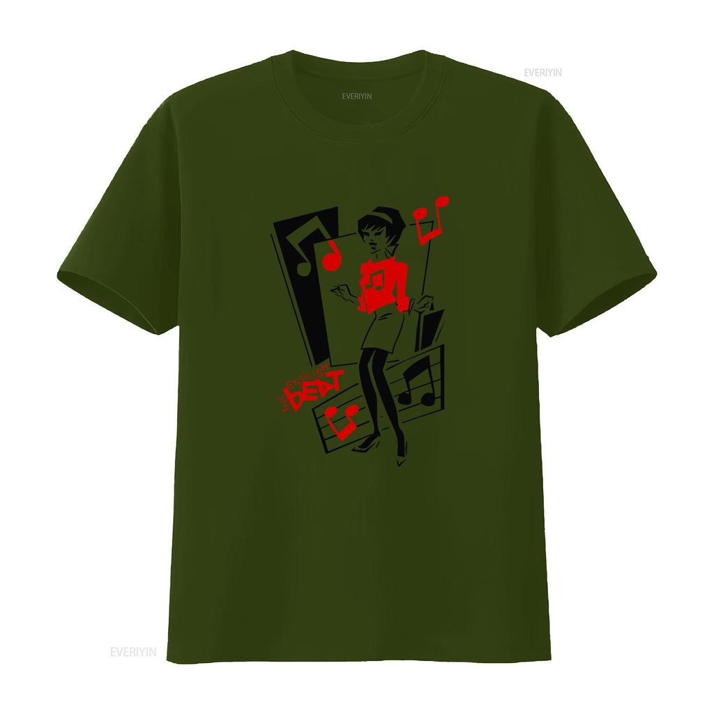 English Beat Anos 80 Britânico Espelho no Banheiro Ska Mais Vendido Camiseta 462 vintage Lavada Versátil streetwear
