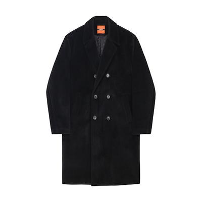 Stand-up Woolen Coat Men's Korean Style Trendy Winter Thickened Woolen Windbreaker Mid-length Loose Coat